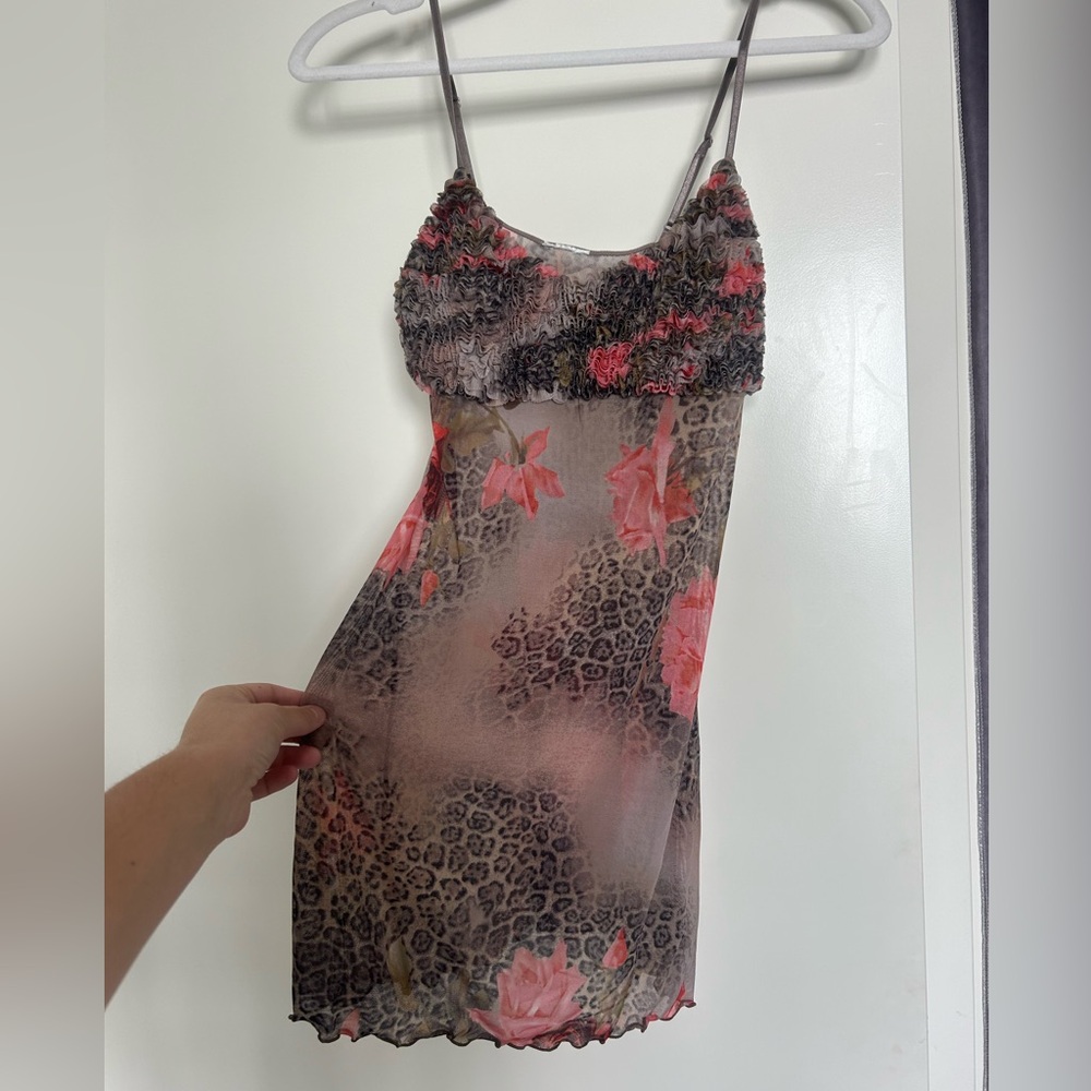Vintage Floral mesh tunic